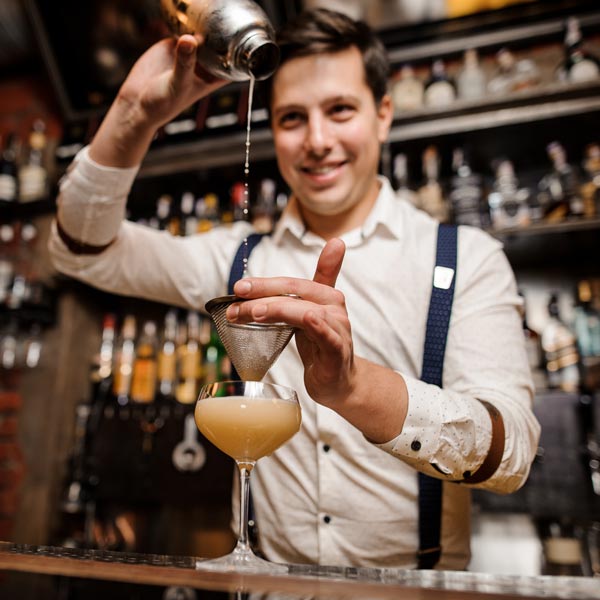 bartender pouring drink